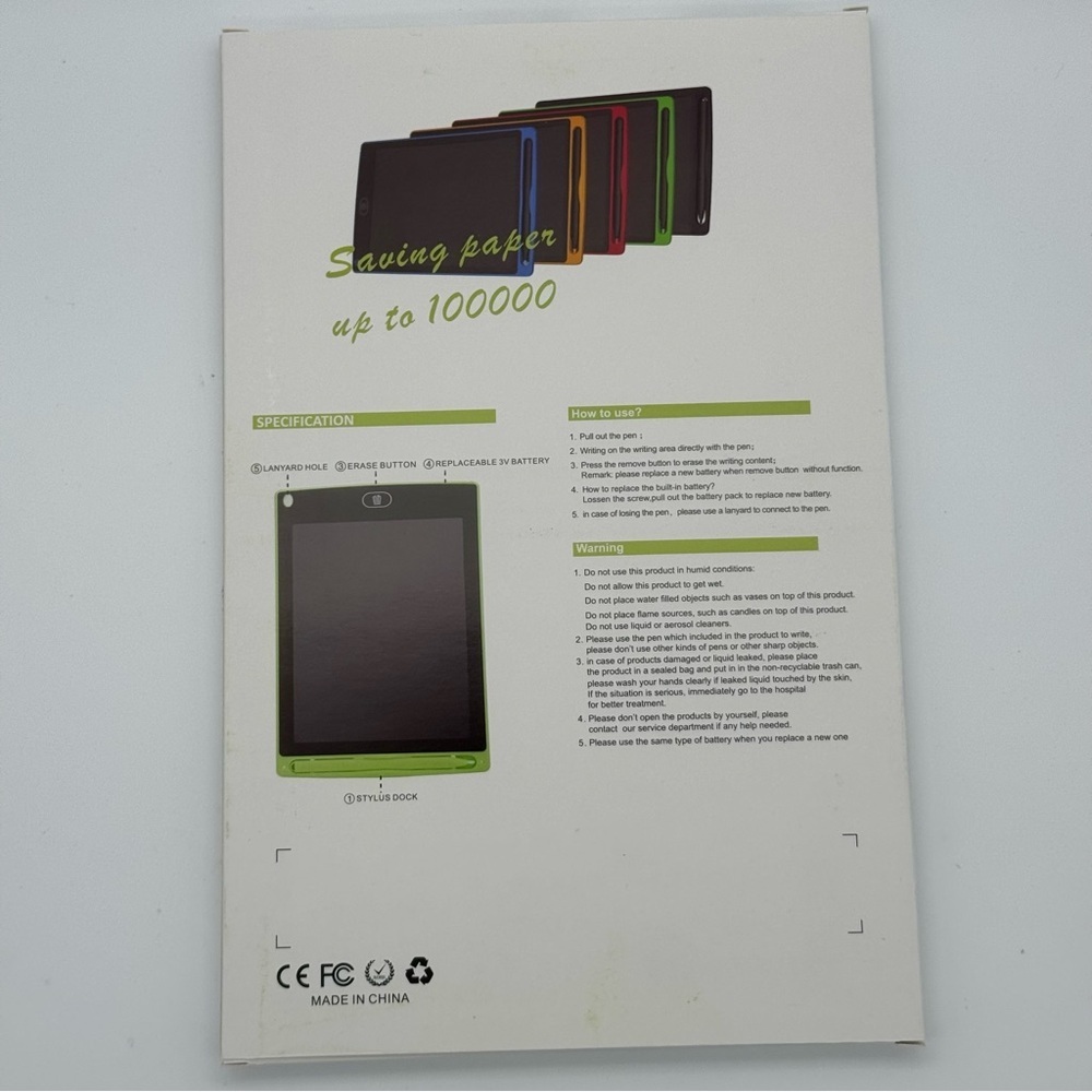 8.5” LCD Writing Tablet - Blue - Picture 2 of 2
